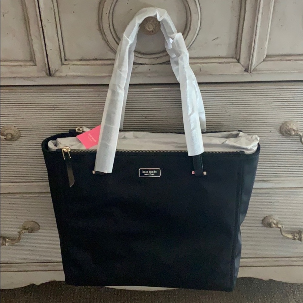 Kate Spade, brand new with tags black tote. Dawn.